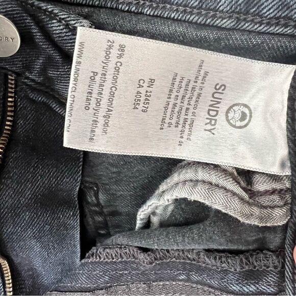 Anthropologie Sundry Stars Ultra High-Rise Straight Black Jeans - Picture 13 of 13